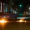 Protestas en La Habana con cacerolazos durante el apagon.