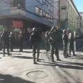 La Policía gasifica a los mineros cooperativistas