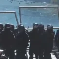 La Policía resguarda las inmediaciones de la Plaza Murillo