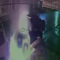 El momento de la explosión del vehículo del fiscal de Bermejo.