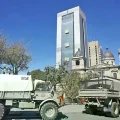 Seguidores de Evo Morales ingresan a El Alto este domingo.