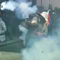 Enfrentamiento cerca de la Plaza Murillo.