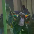 Marchistas recurrieron a la violencia durante su protesta