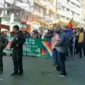 Marcha de algunas juntas vecinales de El Alto.