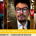 El canciller Fernando Aramayo en declaraciones a radio Fides.