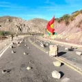 Un punto de bloqueo en Potosí