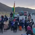 Bloqueo de caminos en el altiplano