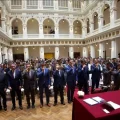 Rodrigo Paz, presidente de Bolivia, en la posesión de su gabinete el 10 de noviembre de 2025