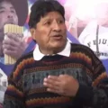 Evo Morales en su tradicional programa de radio.
