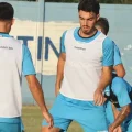 Diago Giménez (de frente) llegó a principios de año a filas del club Blooming.