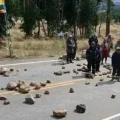 Uno de los puntos de bloqueo.