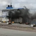 Tranca de Achica Arriba, carretera La Paz - Oruro. Foto: Captura