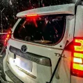 Uno de los vehículos oficiales utilizados durante el operativo de desbloqueo.