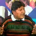 Evo Morales durante su programa matinal.