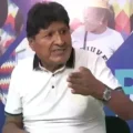 Expresidente Evo Morales durante su programa dominical.