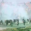 Gasificación en operativo de desbloqueo en la ruta La Paz - Oruro.