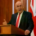 El secretario de Defensa britanico, John Healey. Foto: Reuters