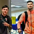 Joel Amoroso (der.) viajó a Quito, pero no jugará por lesión.