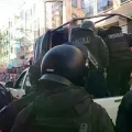 La Policía intervino el punto donde ocurrieron los violentos destrozos