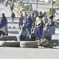 Un punto de bloqueo instalado este domingo.