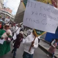 La marcha de gremiales en contra de los bloqueos.