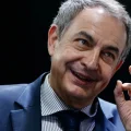 El expresidente José Luis Rodríguez Zapatero, durante una de sus actividades luego del término de su gobierno.