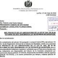El proyecto de ley presentado por Carlos Alarcón.