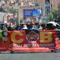 Una movilización anterior de la Central Obrera Boliviana.