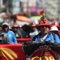Una movilización de la COB en La Paz.