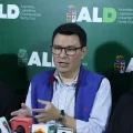 El secretario general de la ALD, Luis Alberto Ruiz, en conferencia de prensa.