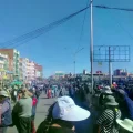 Concentración de vecinos en la ciudad de El Alto