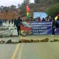 Un punto de bloqueo en Chuquisaca.