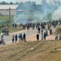 Operativo de desbloqueo en San Julián.