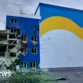 Imagen difundida por Energoatom que muestra los daños en el almacén de combustible nuclear gastado.