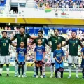 La alineación inicial del partido contra Escocia.