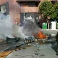 Operativo policial para el control de las protestas.