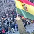El cabildo que se desarrolló el martes en La Paz contra los bloqueos.