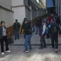 Dirigentes de la Central Obrera Boliviana en La Paz.