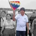 Evo Morales en una de las marchas recientes