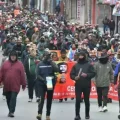 Marcha de la COB en el centro paceño.