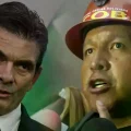 El ejecutivo de la COB, Mario Argollo, (d) y el presidente, Rodrigo Paz (i).