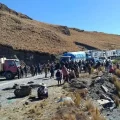 Una de las carreteras bloqueadas en Cochabamba.