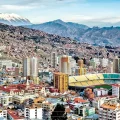 Una vista panorámica de la ciudad de La Paz.